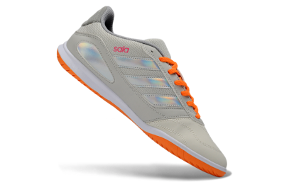 Adidas Top Sala IC Indoor & Futsal Soccer Shoes - Grey/Bright Orange/Reflective Silver