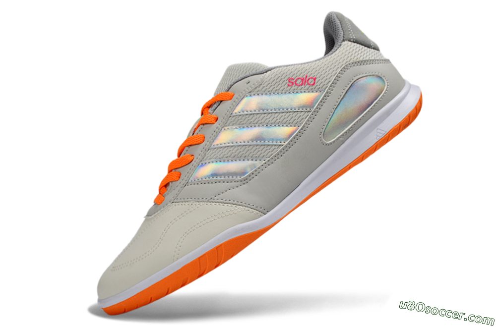 Adidas Top Sala IC Indoor & Futsal Soccer Shoes - Grey/Bright Orange/Reflective Silver 5