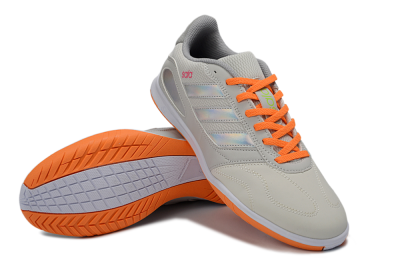 Adidas Top Sala IC Indoor & Futsal Soccer Shoes - Grey/Bright Orange/Reflective Silver