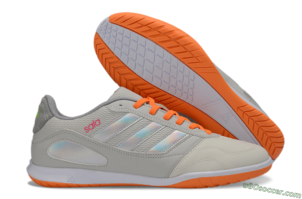 Adidas Top Sala IC Indoor & Futsal Soccer Shoes - Grey/Bright Orange/Reflective Silver 1