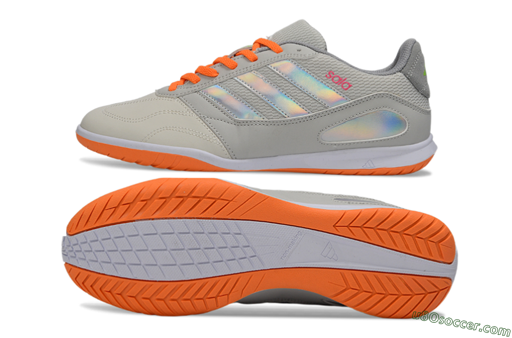 Adidas Top Sala IC Indoor & Futsal Soccer Shoes - Grey/Bright Orange/Reflective Silver 0