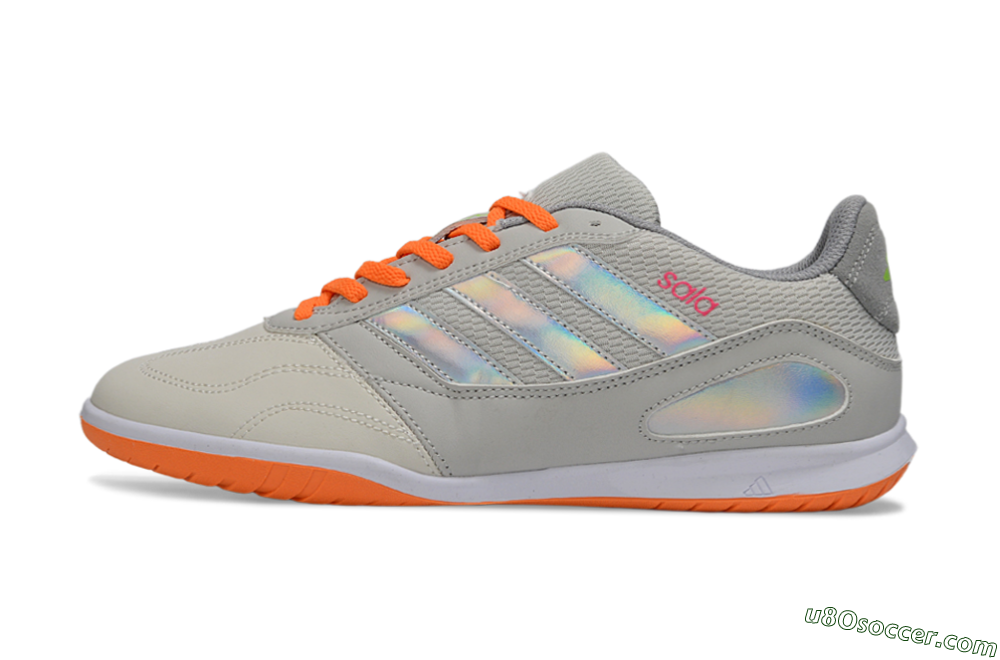 Adidas Top Sala IC Indoor & Futsal Soccer Shoes - Grey/Bright Orange/Reflective Silver 2