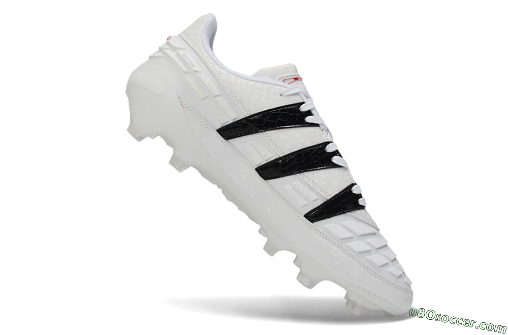 Adidas Predator 25 Elite FG Firm Ground Soccer Cleats - White/Black/Red 4