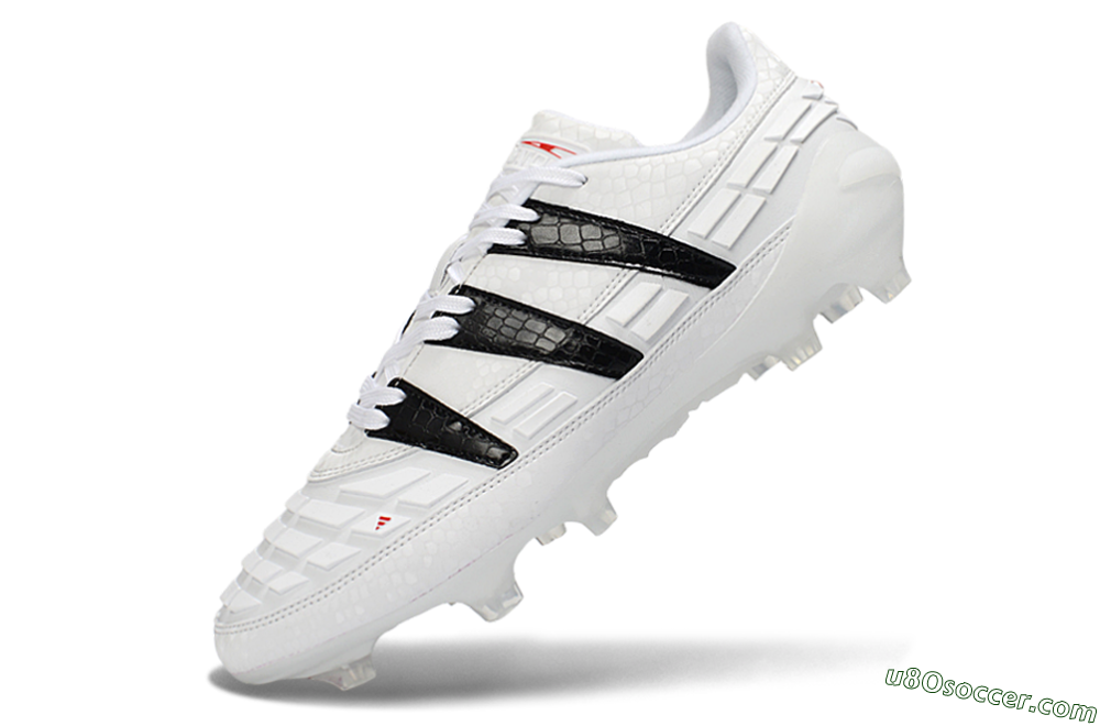 Adidas Predator 25 Elite FG Firm Ground Soccer Cleats - White/Black/Red 5