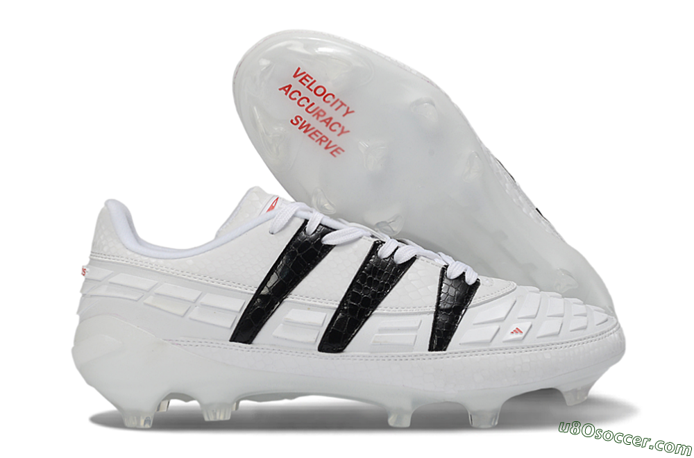 Adidas Predator 25 Elite FG Firm Ground Soccer Cleats - White/Black/Red 1
