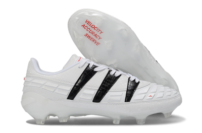 Adidas Predator 25 Elite FG Firm Ground Soccer Cleats - White/Black/Red