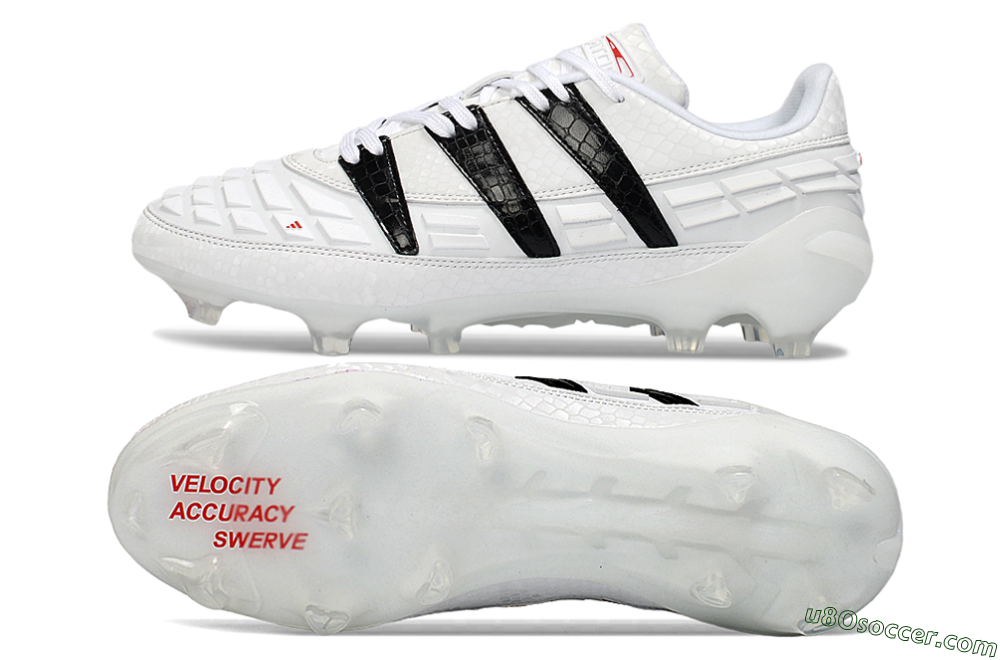 Adidas Predator 25 Elite FG Firm Ground Soccer Cleats - White/Black/Red 0