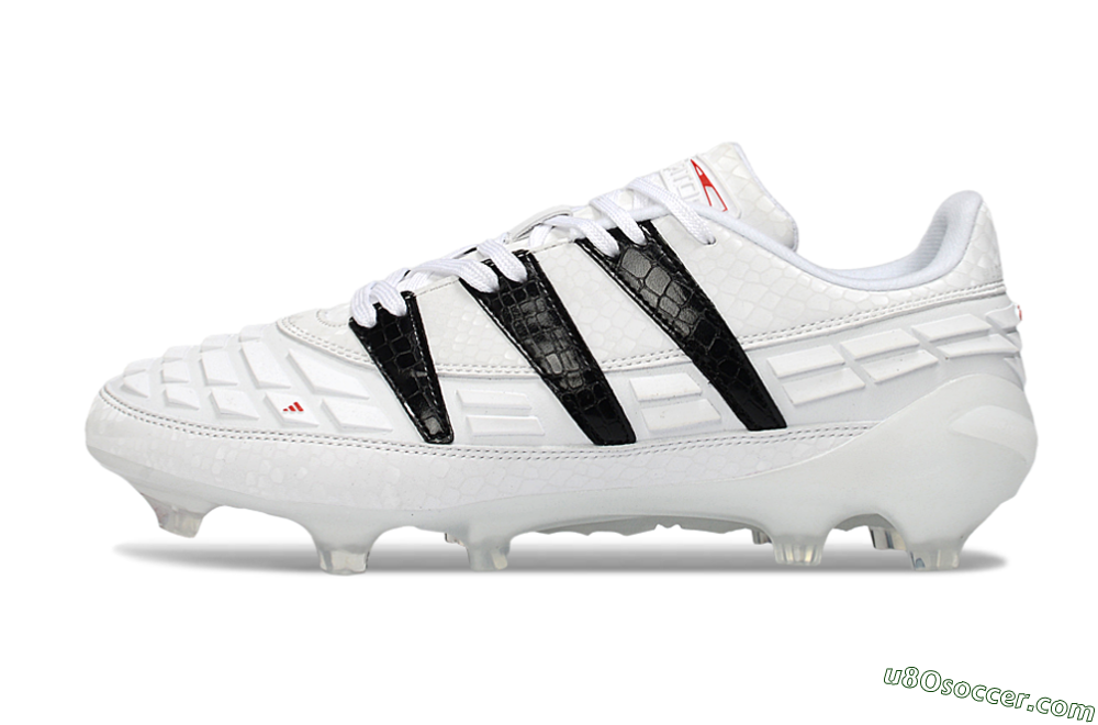 Adidas Predator 25 Elite FG Firm Ground Soccer Cleats - White/Black/Red 2