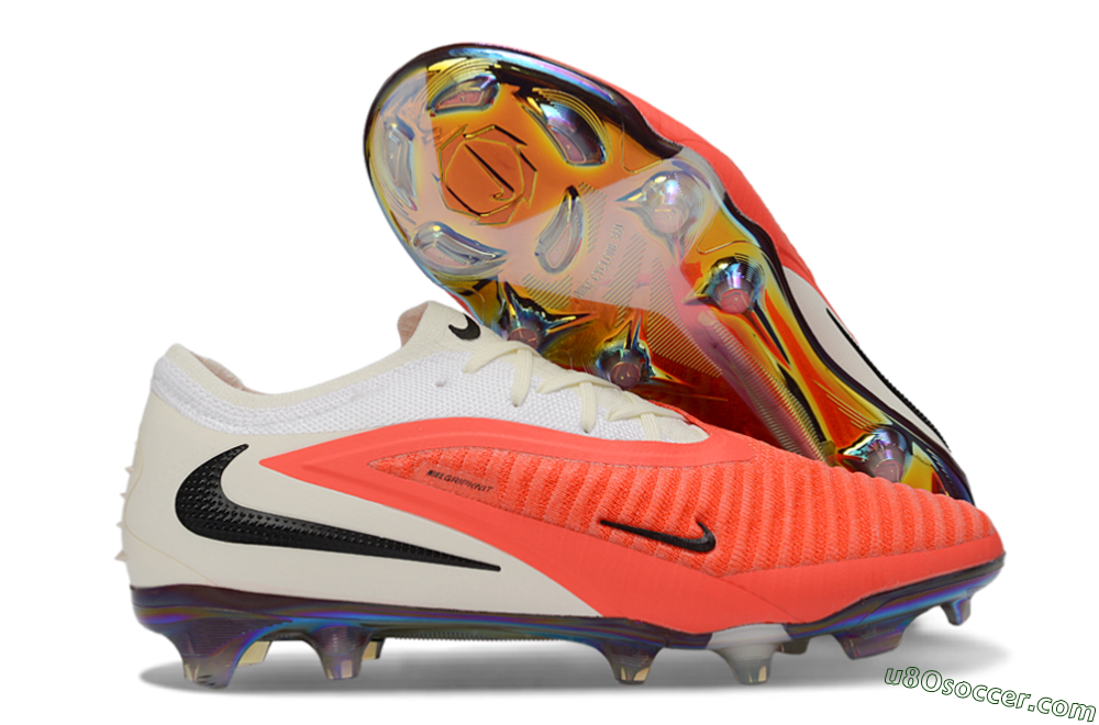 Nike Phantom 6 Low Elite FG Firm Ground Soccer Cleats - Orange/Coral Highlight/Silken Cream 1