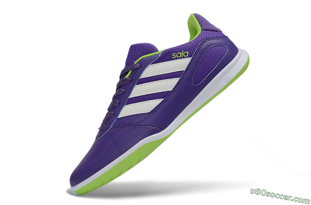 Adidas Top Sala IC Indoor & Futsal Soccer Shoes - Purple/Lime Green/White 5