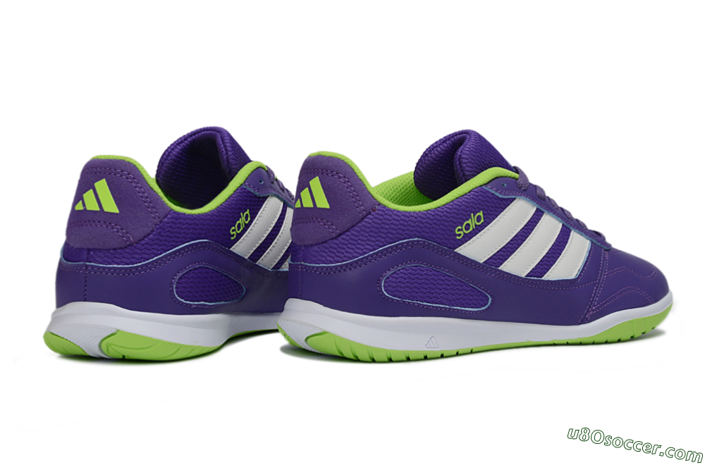 Adidas Top Sala IC Indoor & Futsal Soccer Shoes - Purple/Lime Green/White 6