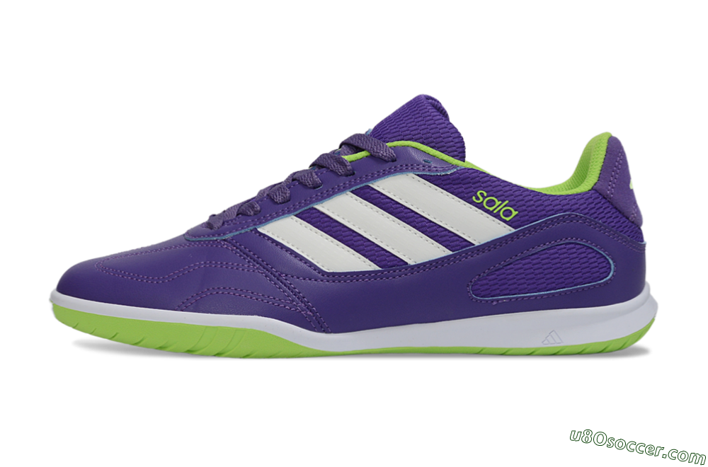 Adidas Top Sala IC Indoor & Futsal Soccer Shoes - Purple/Lime Green/White 2
