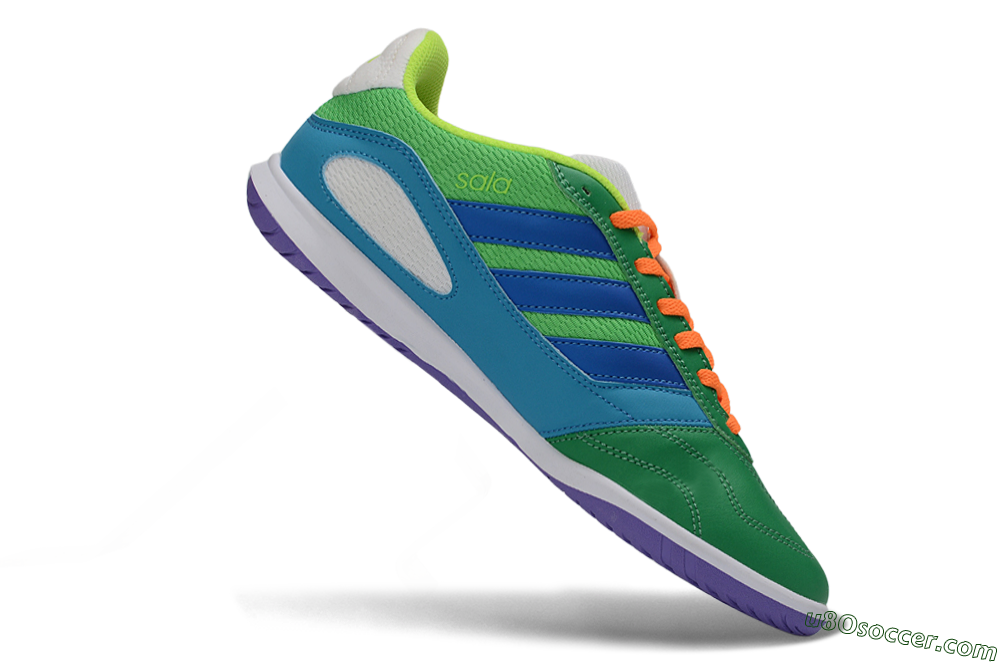 Adidas Top Sala IC Indoor & Futsal Soccer Shoes - Green/Ocean Blue/Lime Punch 4