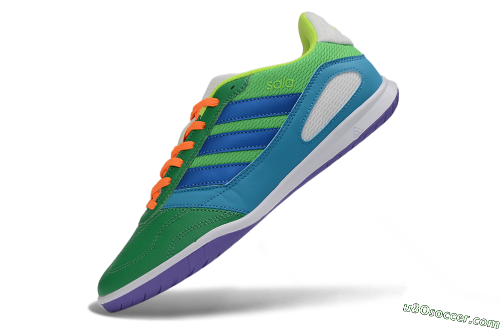 Adidas Top Sala IC Indoor & Futsal Soccer Shoes - Green/Ocean Blue/Lime Punch 5