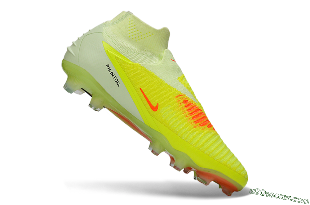 Nike Phantom 6 Elite High FG Firm Ground Soccer Cleats - Yellow/Fluorescent Yellow/Neon Orange 4
