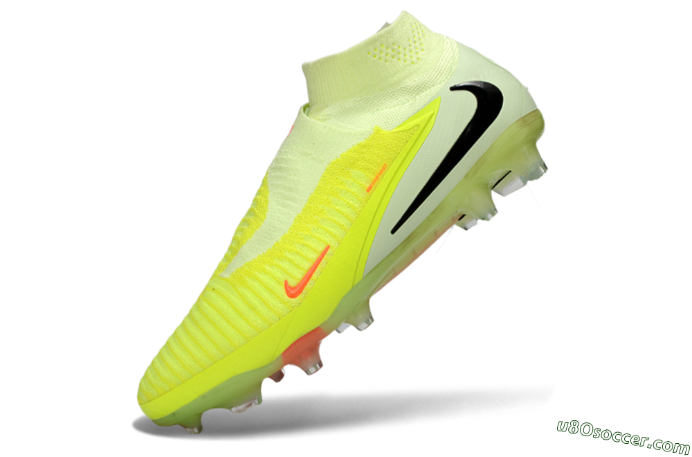 Nike Phantom 6 Elite High FG Firm Ground Soccer Cleats - Yellow/Fluorescent Yellow/Neon Orange 5