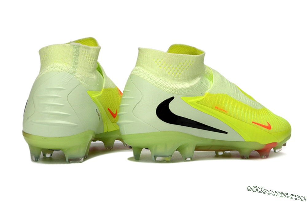Nike Phantom 6 Elite High FG Firm Ground Soccer Cleats - Yellow/Fluorescent Yellow/Neon Orange 6