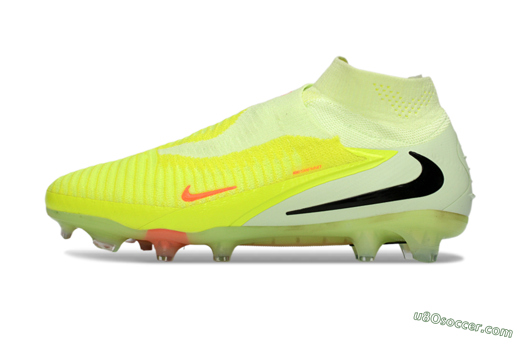 Nike Phantom 6 Elite High FG Firm Ground Soccer Cleats - Yellow/Fluorescent Yellow/Neon Orange 2