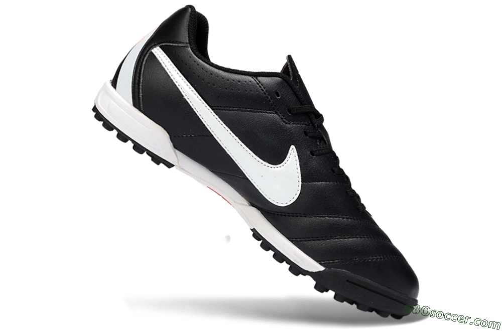 Nike Tiempo Legend 10 Elite TF Artificial Turf Soccer Shoes - Black/White/Gray 4
