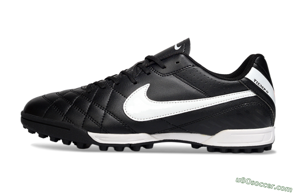 Nike Tiempo Legend 10 Elite TF Artificial Turf Soccer Shoes - Black/White/Gray 2
