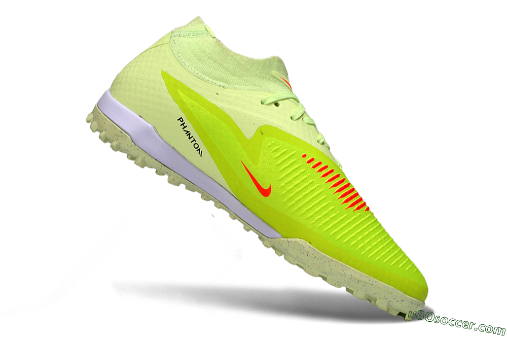 Nike Phantom 6 Elite High TF Artificial Turf Soccer Shoes - Yellow/Electric Lemon/Neon Green 4