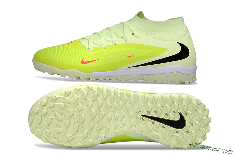 Nike Phantom 6 Elite High TF Artificial Turf Soccer Shoes - Yellow/Electric Lemon/Neon Green 0