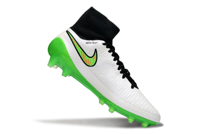 Nike Magista Obra FG Firm Ground Soccer Cleats - White/Vibrant Green/Black