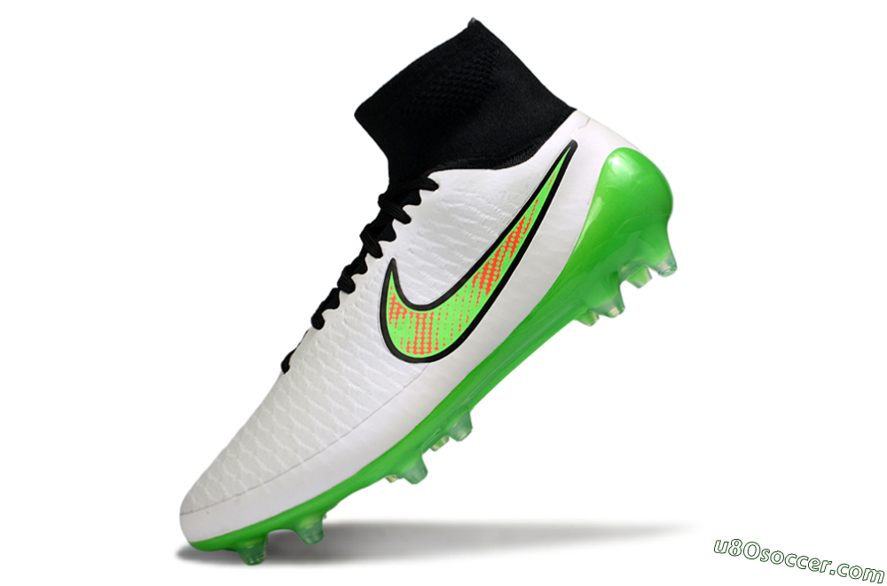 Nike Magista Obra FG Firm Ground Soccer Cleats - White/Vibrant Green/Black 5
