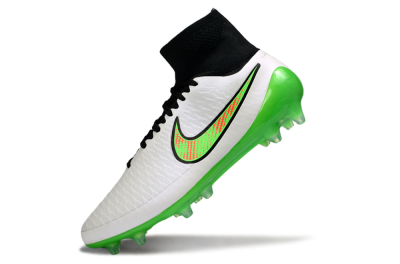 Nike Magista Obra FG Firm Ground Soccer Cleats - White/Vibrant Green/Black