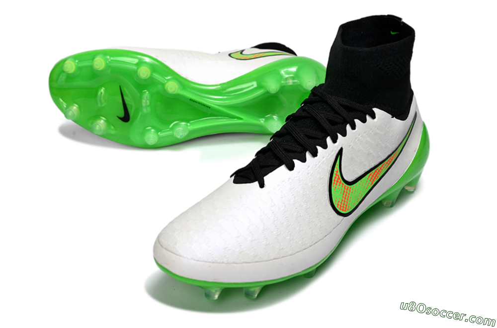 Nike Magista Obra FG Firm Ground Soccer Cleats - White/Vibrant Green/Black 3