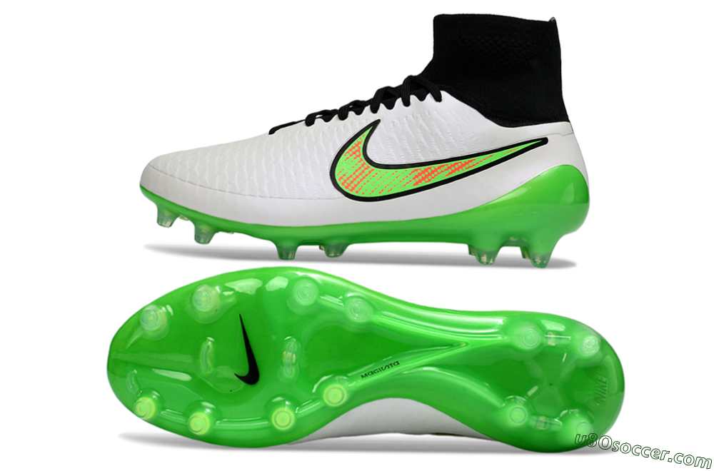 Nike Magista Obra FG Firm Ground Soccer Cleats - White/Vibrant Green/Black 0