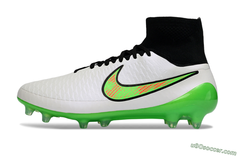 Nike Magista Obra FG Firm Ground Soccer Cleats - White/Vibrant Green/Black 2