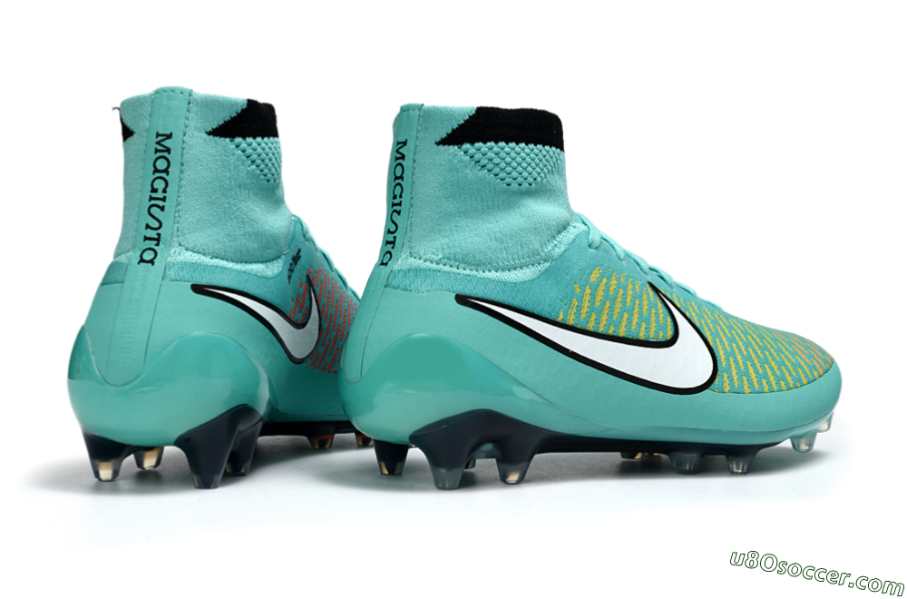 Nike Magista Obra FG Firm Ground Soccer Cleats - Aqua/Coral Burst/Neon Black 6