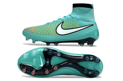 Nike Magista Obra FG Firm Ground Soccer Cleats - Aqua/Coral Burst/Neon Black