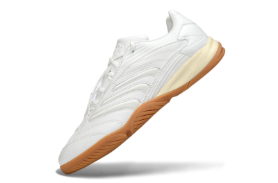 Adidas Predator Precision IC Indoor & Futsal Soccer Shoes - White/Cream Beige/Gum Brown