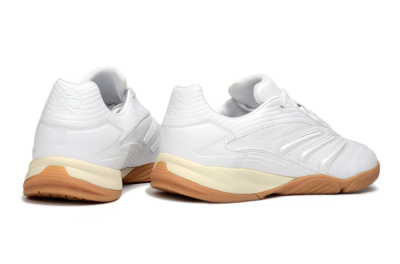 Adidas Predator Precision IC Indoor & Futsal Soccer Shoes - White/Cream Beige/Gum Brown