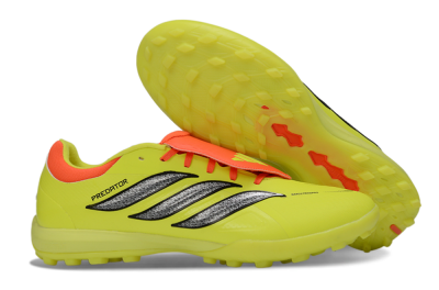 Adidas Predator 26 Elite Fold-Over Tongue TF Artificial Turf Soccer Shoes - Yellow/Electric Yellow/Flame Orange