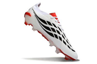 Adidas Predator 26 Elite FG Firm Ground Soccer Cleats - White/Vibrant Red/Black