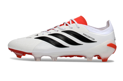 Adidas Predator 26 Elite FG Firm Ground Soccer Cleats - White/Vibrant Red/Black