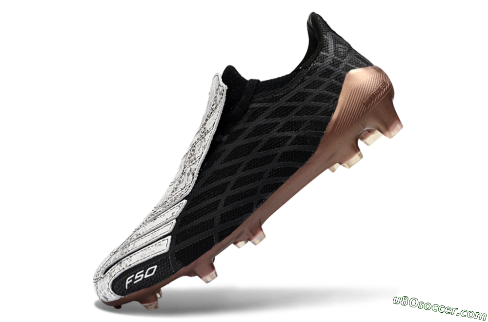 Adidas F50 Spider Elite FG Firm Ground Soccer Cleats - Black/Metallic Brown/White 5