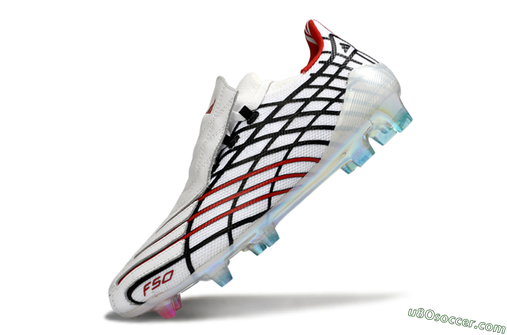 Adidas F50 Spider Elite FG Firm Ground Soccer Cleats - White/Dynamic Red/Black 5