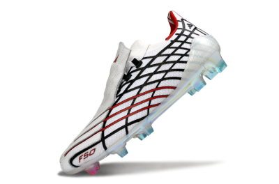 Adidas F50 Spider Elite FG Firm Ground Soccer Cleats - White/Dynamic Red/Black