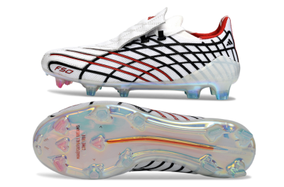 Adidas F50 Spider Elite FG Firm Ground Soccer Cleats - White/Dynamic Red/Black