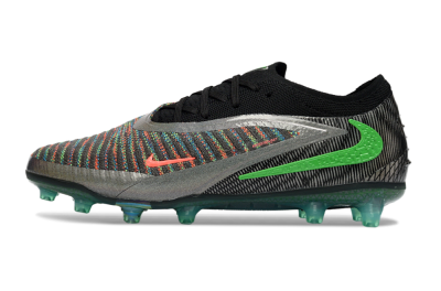 Nike Phantom 6 Elite AG Artificial Grass Soccer Cleats - Black/Grey/Silver