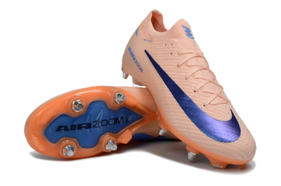 Nike Air Zoom Mercurial Vapor 16 Elite SG Soft Ground Soccer Cleats - Peach/Dark Blue/Nectar Orange