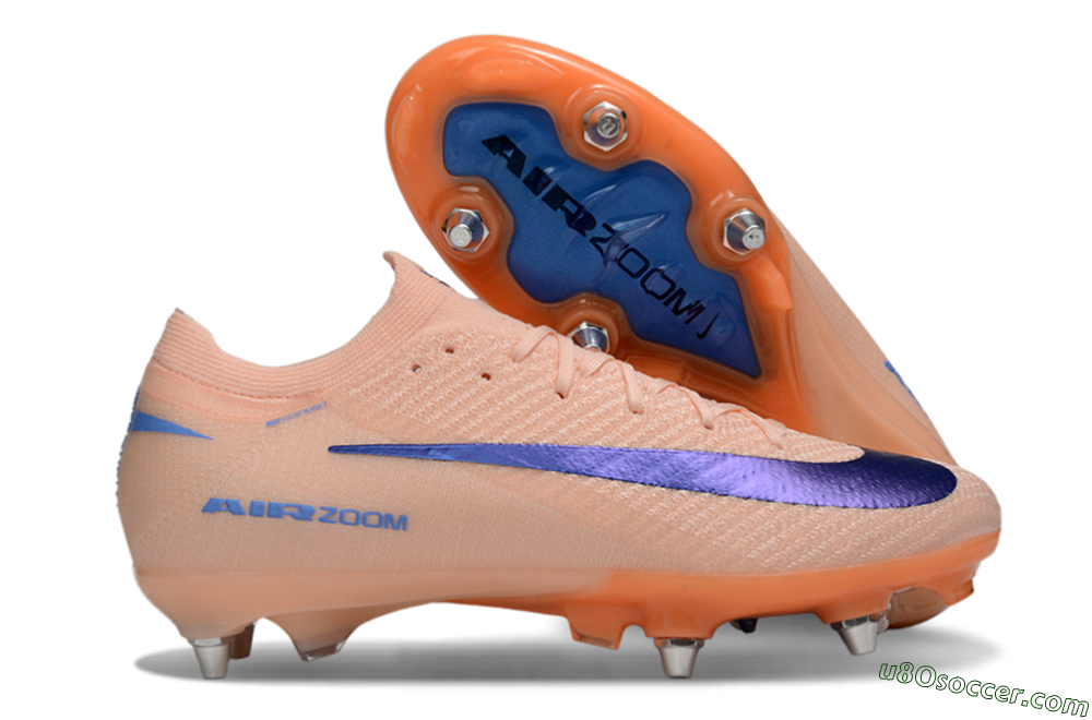 Nike Air Zoom Mercurial Vapor 16 Elite SG Soft Ground Soccer Cleats - Peach/Dark Blue/Nectar Orange 1