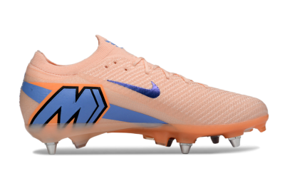 Nike Air Zoom Mercurial Vapor 16 Elite SG Soft Ground Soccer Cleats - Peach/Dark Blue/Nectar Orange