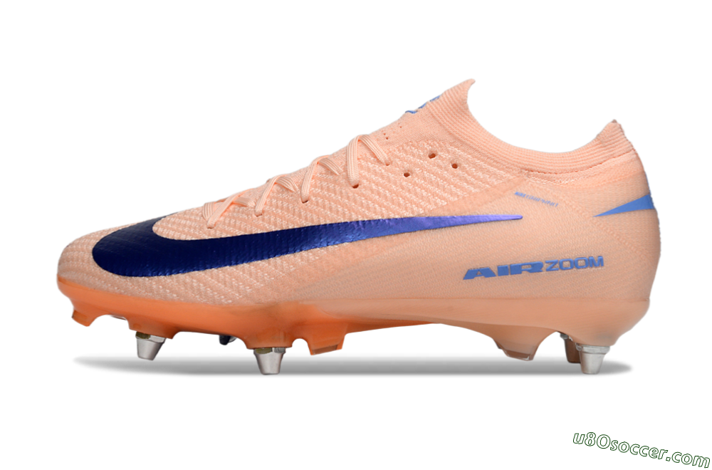 Nike Air Zoom Mercurial Vapor 16 Elite SG Soft Ground Soccer Cleats - Peach/Dark Blue/Nectar Orange 2