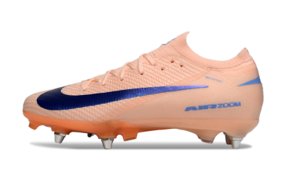 Nike Air Zoom Mercurial Vapor 16 Elite SG Soft Ground Soccer Cleats - Peach/Dark Blue/Nectar Orange