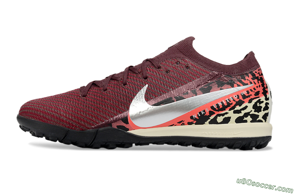 Nike Air Zoom Mercurial Vapor 16 Elite TF Artificial Turf Soccer Shoes - Maroon/Crimson Red/Black 2